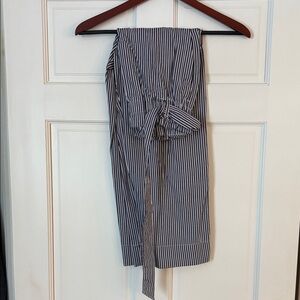 H&M blue and White Striped Wide Leg Pants